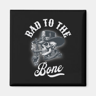 Aimant Mauvais À L'Os Crull Rebel Edgy Halloween Cowboy