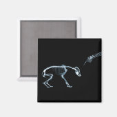 Aimant Mauvais chien Xray Squelette noir bleu (Recto/Verso)