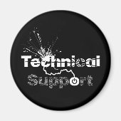 Aimant Mauvaise journée avec support technique (Devant)