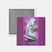 aimant mauve de sirène assise (Recto/Verso)