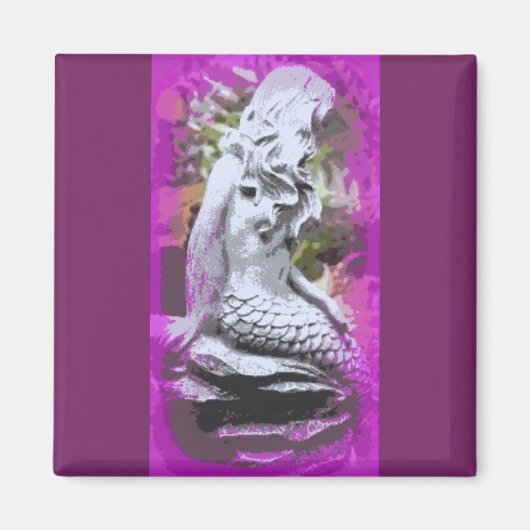 aimant mauve de sirène assise (Devant)