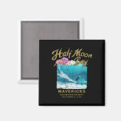 Aimant Mavericks California Big Wave Surfing Vintage  (Recto/Verso)