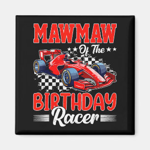 Aimant Mawmaw de la fête de la voiture de course d'annive