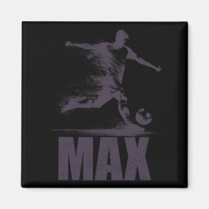 Aimant Max Soccer Garçons Personnalisé Prénom Max T Shir