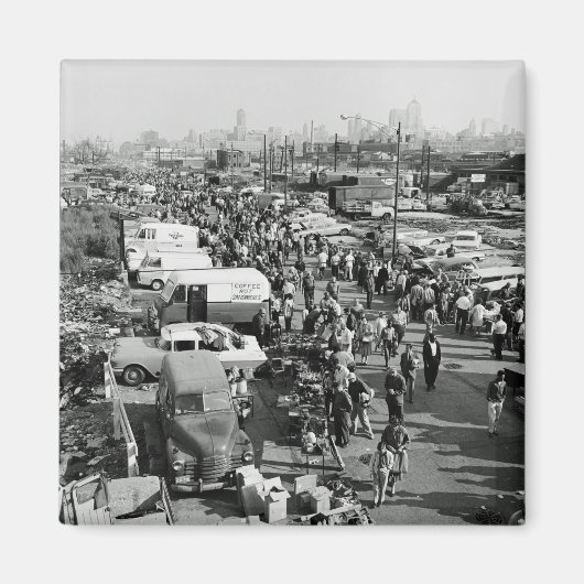 Aimant Maxwell Street Chicago Circa 1950's Flea Market T (Devant)