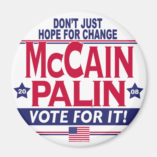 Aimant McCain Palin 2008 (Devant)