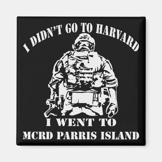 Aimant MCRD Parris Island #USAPatriotGraphics © (Devant)