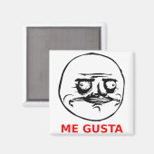 Aimant Me Gusta Face avec texte (Recto/Verso)