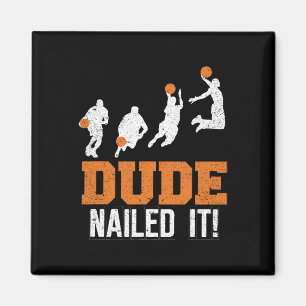 Aimant Mec Nail It Cute Basketball Jeu Vintage Ball S