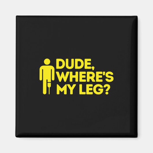 Aimant Mec où est My Leg Amputee Handenes (Devant)
