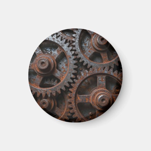 Aimant Mécanisme Industriel Rouillé (Devant)