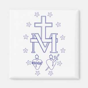 Aimant Médaille de Notre-Dame de Grâces Art Fin Miraculeu