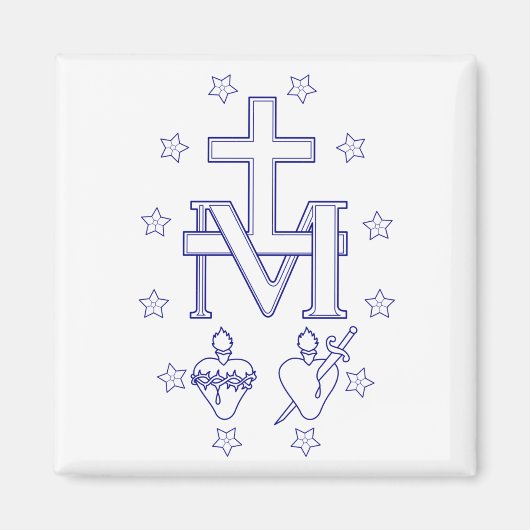 Aimant Médaille de Notre-Dame des Grâces (Devant)