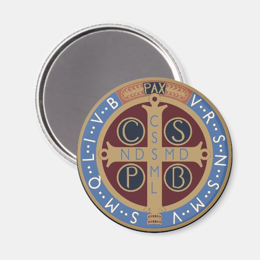 Aimant Médaille de saint Benoît (Recto/Verso)