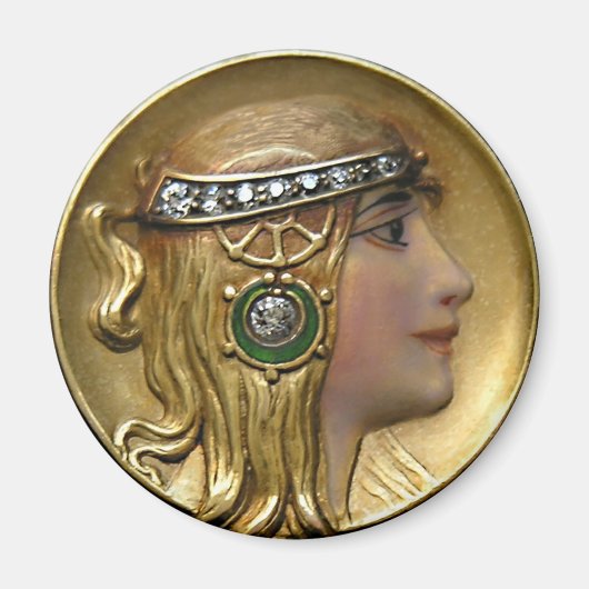 Aimant Médaillon Art Nouveau (Devant)