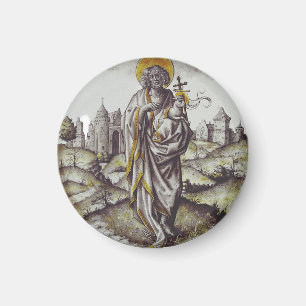 Aimant Médaillon avec saint Jean Baptiste