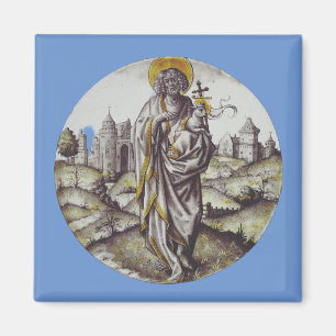 Aimant Médaillon avec saint Jean Baptiste