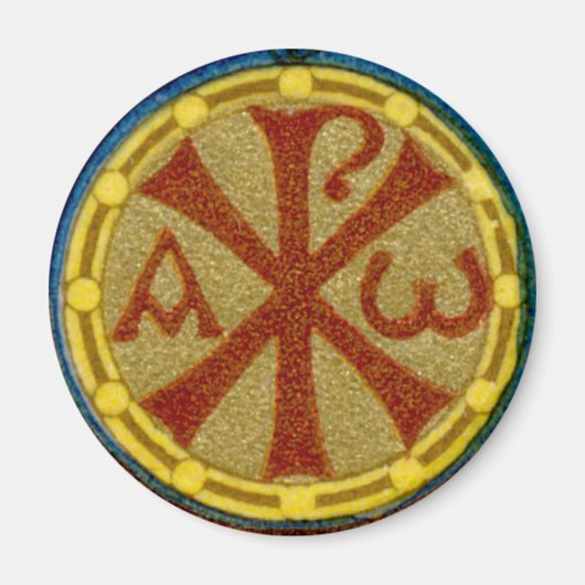 Aimant Médaillon Chi Rho / Alpha Omega de SNV 36 (Devant)