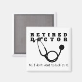 Aimant Médecin à la retraite Stethoscope Sassy Funny Retr (Recto/Verso)