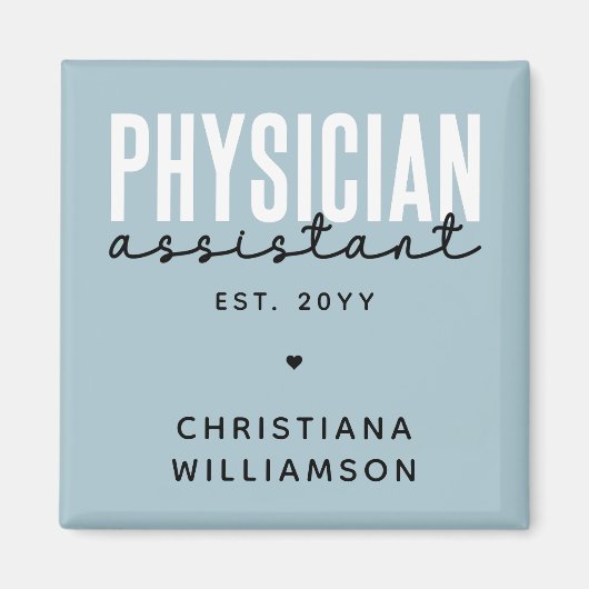 Aimant Médecin personnalisé Assistant PA Graduation (Devant)
