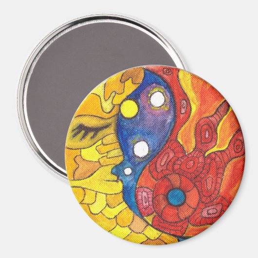 Aimant Medilludesign Moon Sun (Recto/Verso)