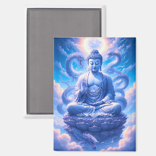 Aimant Méditation Bouddha Dragon Mystique