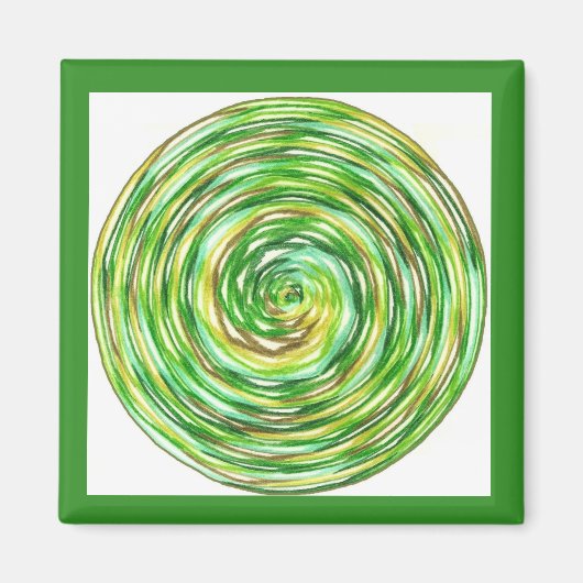 Aimant Méditation verte (Devant)