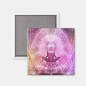Aimant Méditation Zen Yoga Chakra Spirituel (Recto/Verso)