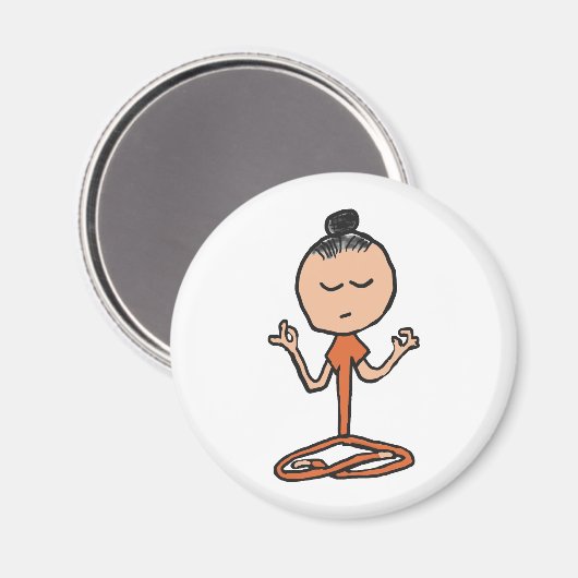 Aimant Méditer bouddhiste (Recto/Verso)