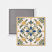 Aimant Mediterranean Botanical Tile (Recto/Verso)
