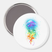 Aimant Méduse arc-en-ciel (Recto/Verso)