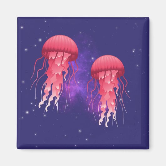 Aimant Méduse rose (Devant)