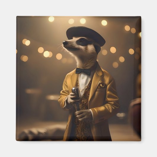 Aimant Meerkat Sinatra, (Devant)