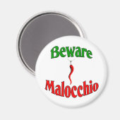 Aimant Méfiez-Vous Du Malocchio (Oeil Mal) (Recto/Verso)