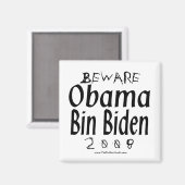Aimant Méfiez-vous Obama Bin Biden (Recto/Verso)