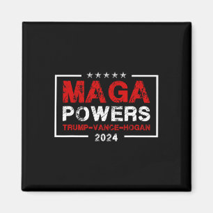 Aimant Mega Powers Trump Vance Hogan 2024 Patriotic Funny