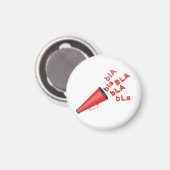 Aimant Mégaphone rouge propagation des mots bla bla (Recto/Verso)