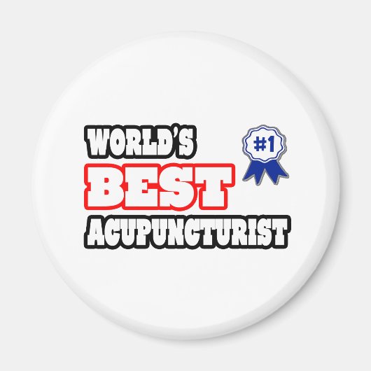 Aimant Meilleur acuponcteur du monde (Devant)