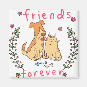 Aimant Meilleur ami chien et chat