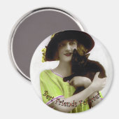 Aimant Meilleur Ami Pour Femme & Chat (Recto/Verso)