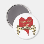 Aimant Meilleur assistant dentaire au monde (Recto/Verso)