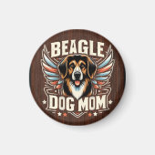 Aimant Meilleur Beagle Chien Maman Ever - Beagle Amoureux (Devant)