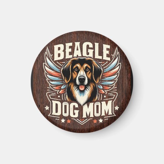 Aimant Meilleur Beagle Chien Maman Ever - Beagle Amoureux (Devant)