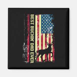 Aimant Meilleur Buckin Papa Jamais Chasseur Patriotique C