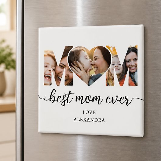 Aimant Meilleur Cadeau de Mère Photo Collage
