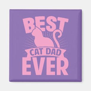 Aimant Meilleur Chat Papa Jamais - Chat Silhouette