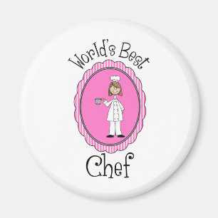 Aimant Meilleur Chef du monde - Femme - Cadeaux et Tee -