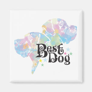 Aimant Meilleur chien "coloré"