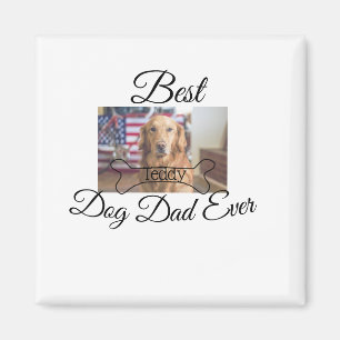 Aimant Meilleur chien papa jamais ajouter nom de l'animal