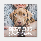 Aimant Meilleur Chien Papa Jamais Moderne Personnalisé An (Devant)